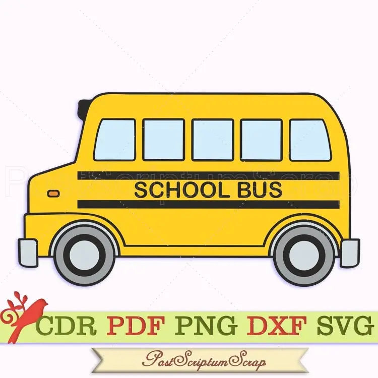 School bus svg clipart printable driver travel png teacher PostScriptum Scrap