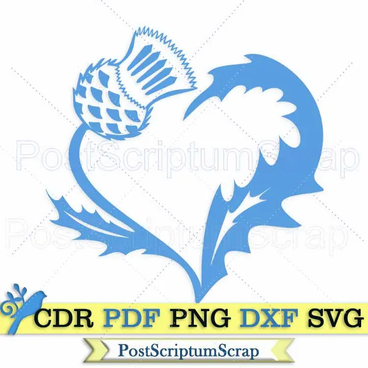 Scotland thistle svg flower celtic clipart vector scotch design ornament silhouette PostScriptum Scrap