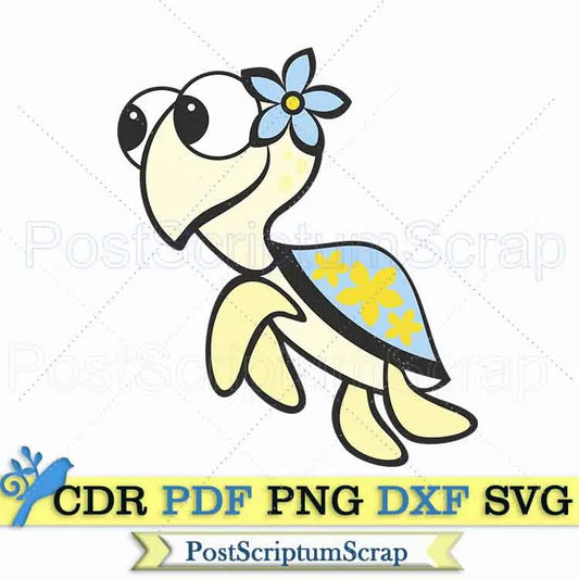 Sea Turtle svg hawaii beach clipart animal vector cricut dxf PostScriptum Scrap