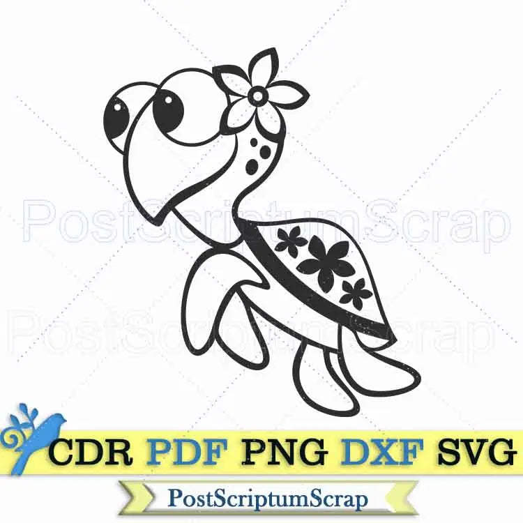 Sea Turtle svg hawaii beach clipart animal vector cricut dxf PostScriptum Scrap