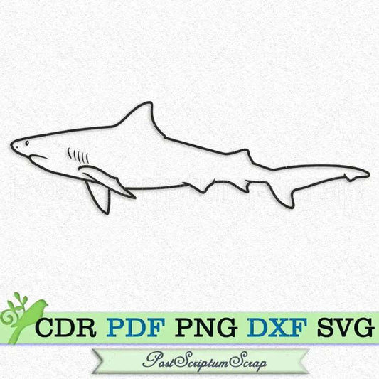 Shark svg clipart png silhouette ocean cricut vector beach PostScriptum Scrap