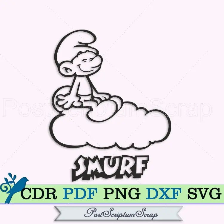 Smurf Clipart SVG cartoon kids comic book silhouette shirt PostScriptum Scrap