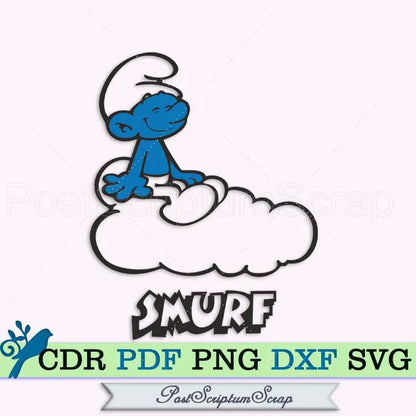 Smurf Clipart SVG cartoon kids comic book silhouette shirt PostScriptum Scrap