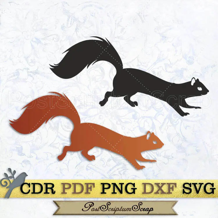 Squirrel svg animal clipart woodland forest design PostScriptum Scrap