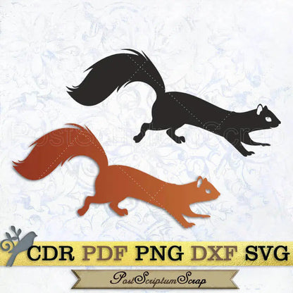 Squirrel svg animal clipart woodland forest design PostScriptum Scrap