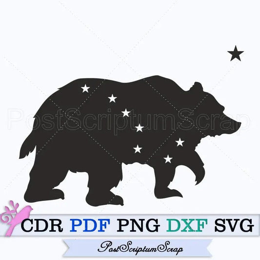 Stars svg Ursa major celestial bear galaxy clipart space vector silhouette PostScriptum Scrap