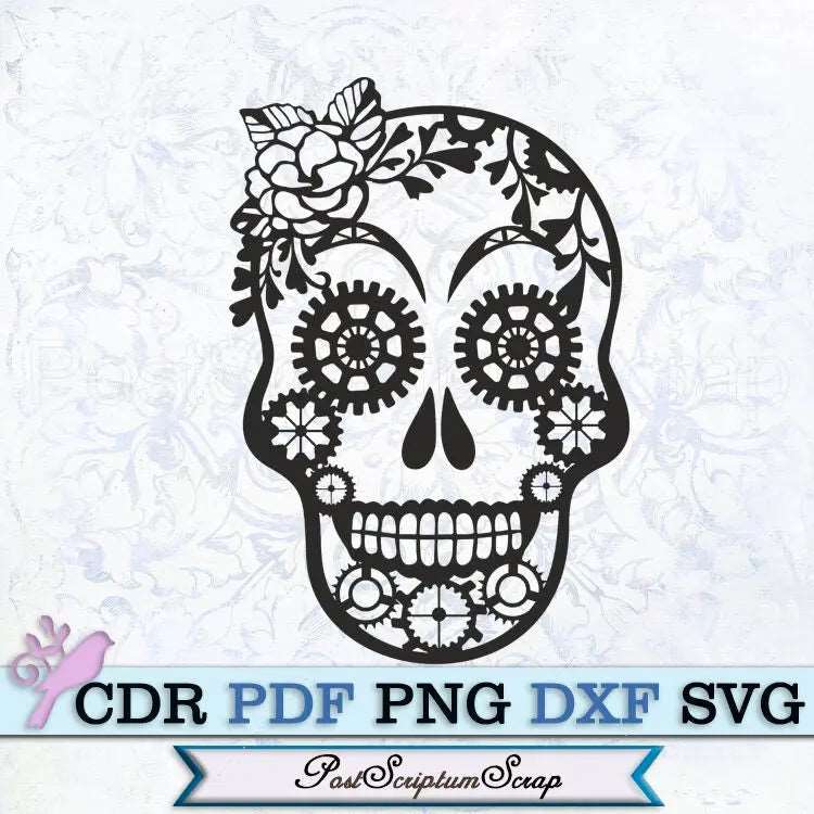 Sugar Skull svg steampunk PostScriptum Scrap