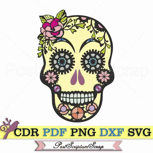 Sugar Skull svg steampunk PostScriptum Scrap