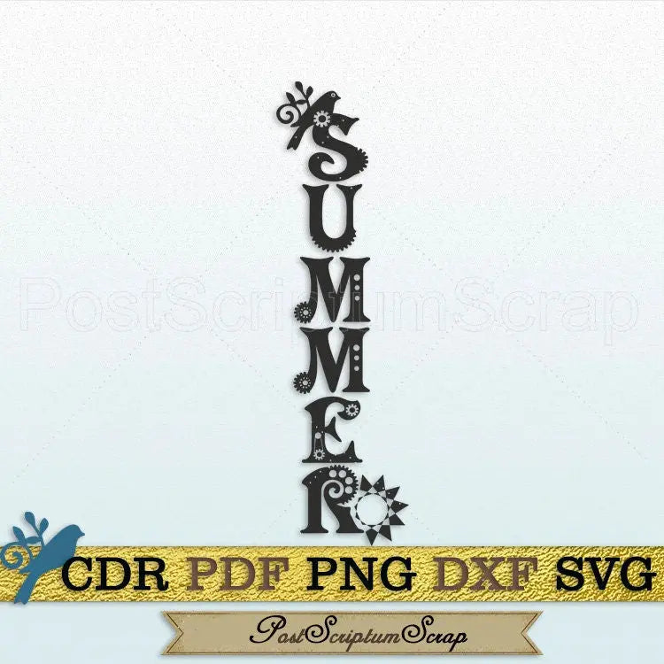 Summer svg Steampunk design vacation quote clip art decor PostScriptum Scrap