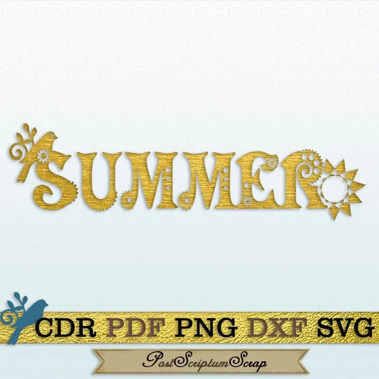 Summer svg Steampunk design vacation quote clip art decor PostScriptum Scrap