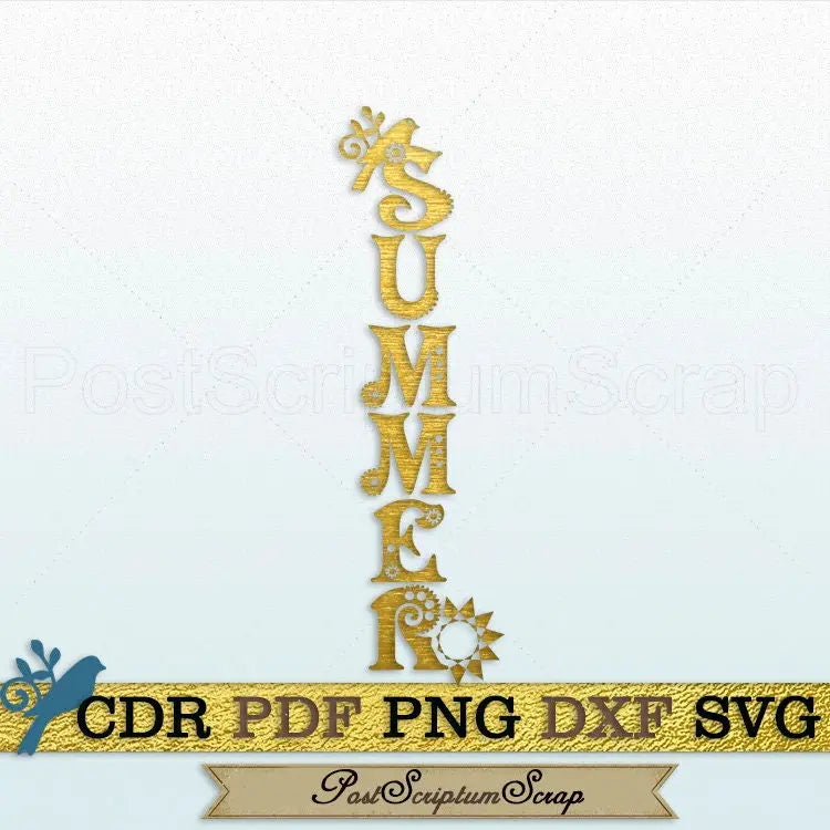 Summer svg Steampunk design vacation quote clip art decor PostScriptum Scrap