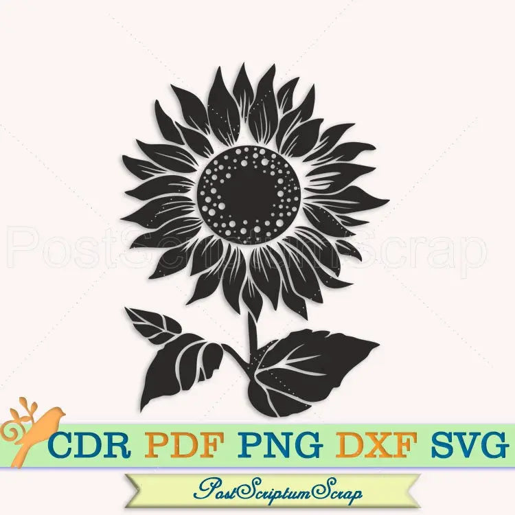 Sunflower Ukraine svg clipart cricut vector png PostScriptum Scrap