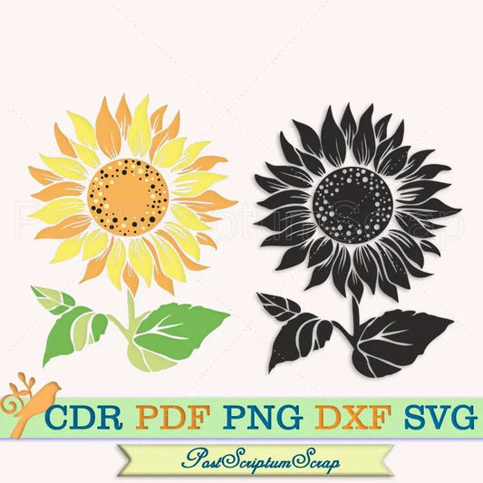 Sunflower Ukraine svg clipart cricut vector png PostScriptum Scrap