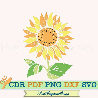 Sunflower Ukraine svg clipart cricut vector png PostScriptum Scrap