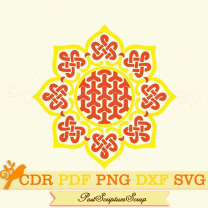 Sunflower celtic svg knot clipart png botanical PostScriptum Scrap