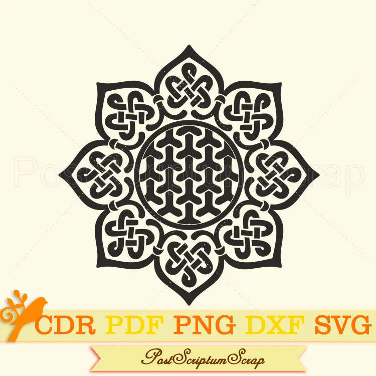 Sunflower celtic svg knot clipart png botanical PostScriptum Scrap