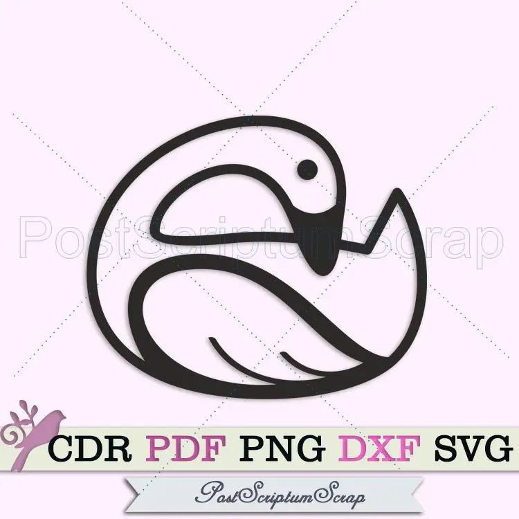 Swan svg png bird clipart decor illustrations nature animal print drawing PostScriptum Scrap