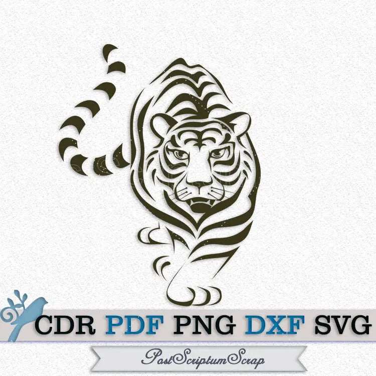 Tiger svg safari animal print clipart png silhouette for cricut africa PostScriptum Scrap