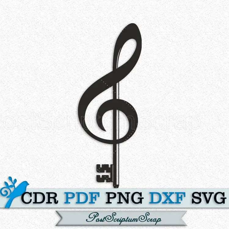 Treble clef svg music key clipart notes png