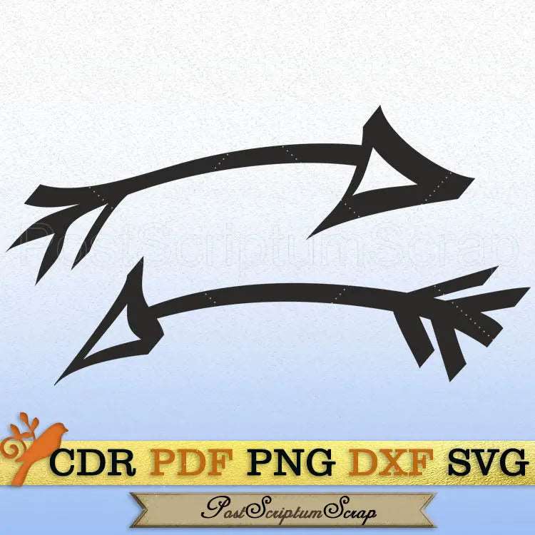 Tribal arrow svg clipart dxf png silhouette cricut designs PostScriptum Scrap