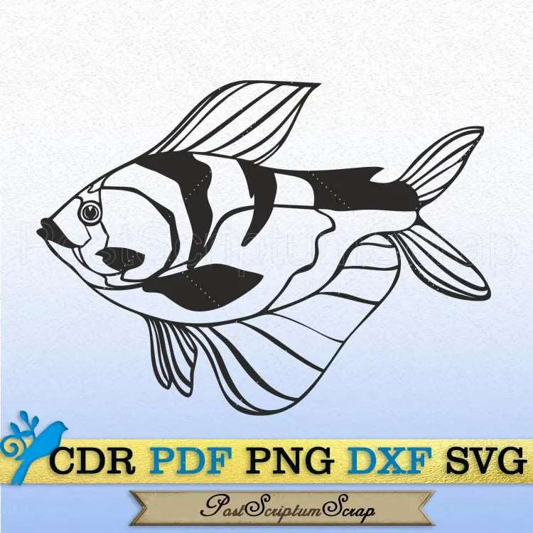 Tropical Fish Aquarium vector PostScriptum Scrap