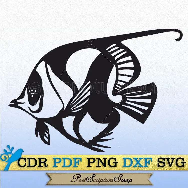 Tropical fish svg dxf cricut png aquarium clipart silhouette PostScriptum Scrap