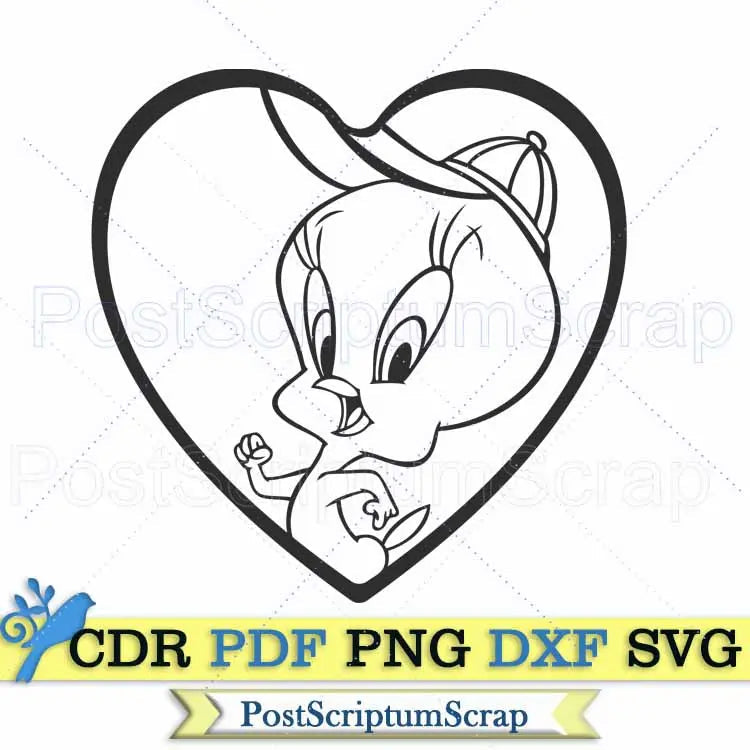 Tweety Bird svg clipart cricut cartoon kids chicken cut PostScriptum Scrap