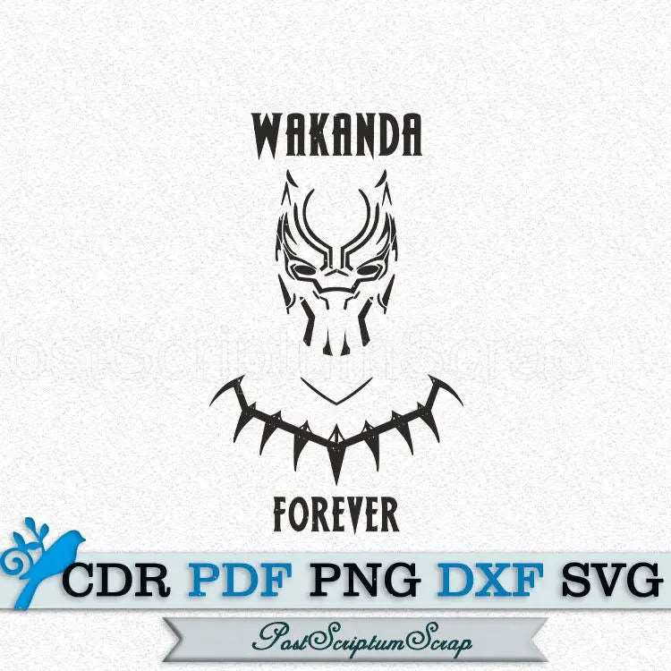 Wakanda forever svg Рanther clipart PostScriptum Scrap