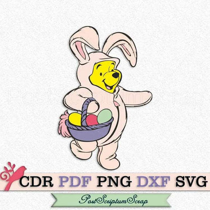 Winnie the Pooh svg easter bear shirt cartoon kids PostScriptum Scrap