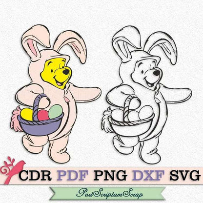 Winnie the Pooh svg easter bear shirt cartoon kids PostScriptum Scrap