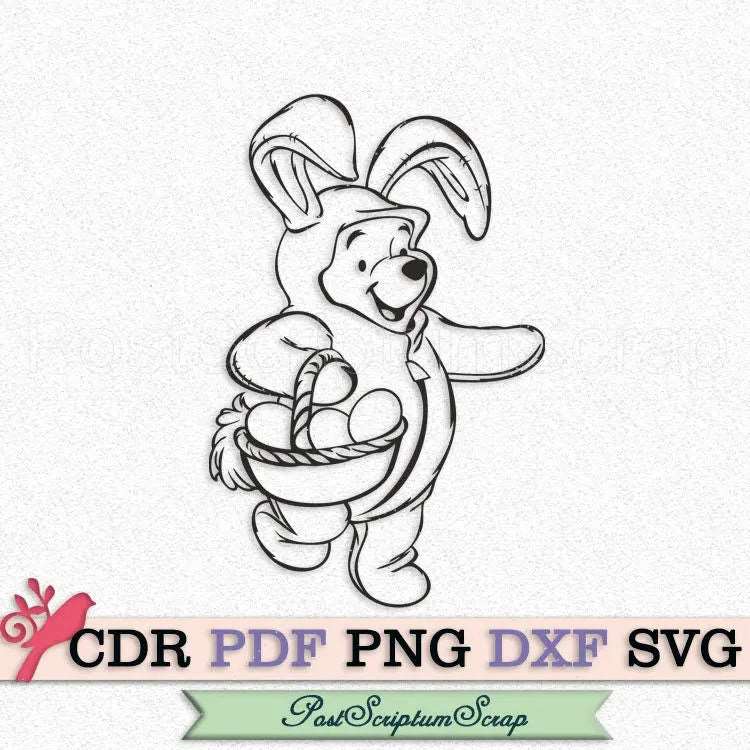 Winnie the Pooh svg easter bear shirt cartoon kids PostScriptum Scrap