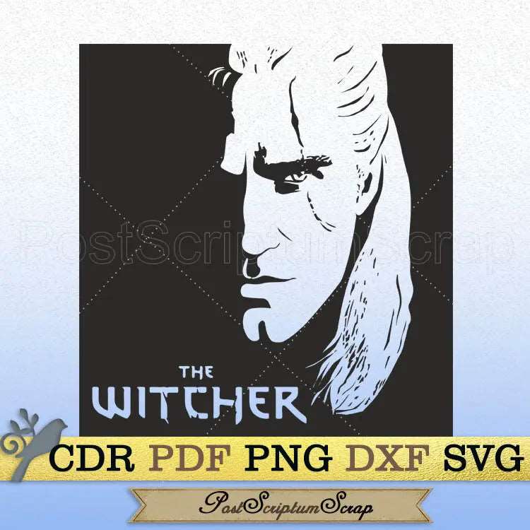 Witcher svg art game mystical clipart print magic fantasy PostScriptum Scrap