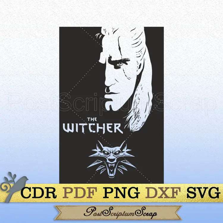 Witcher svg art game mystical clipart print magic fantasy PostScriptum Scrap