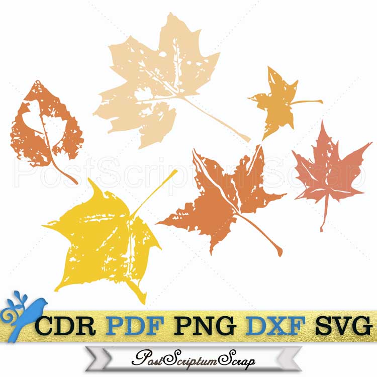 Monotype svg autumn leaves