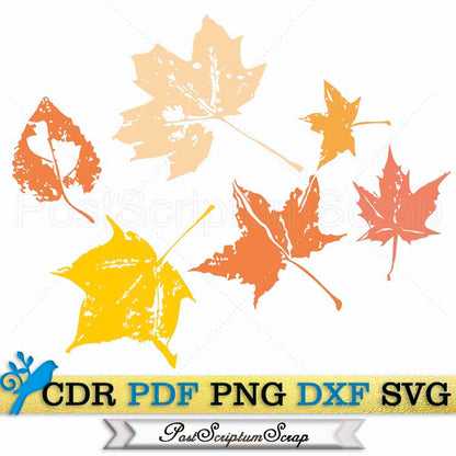 Monotype svg autumn leaves